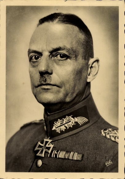 Feldmarszałek Gerd von Rundstedt, odznaczony Krzyżem Rycerskim AK, portret