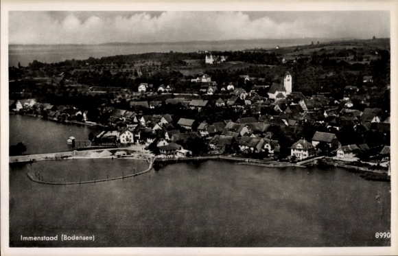 Ak Immenstaad am Bodensee, Fliegeraufnahme