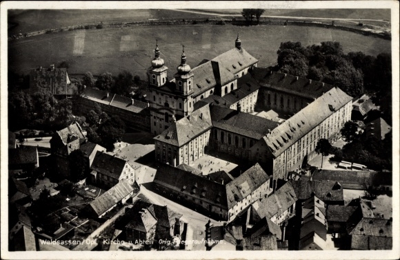 PC Waldsassen in der Oberpfalz, church and abbey, aerial photo