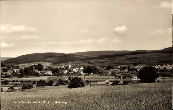 KP Lippoldsberg Wahlsburg Weserbergland, częściowy widok, panorama