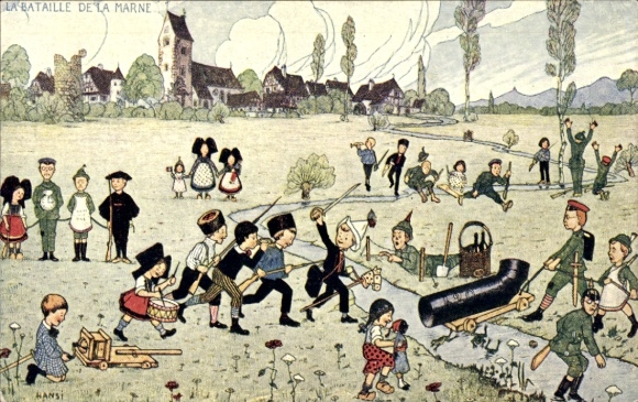 Artist PC Hansi, La bataille de la Marne, children play war
