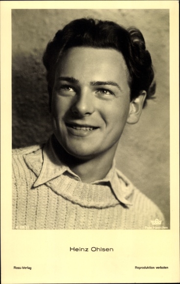 Postcard actor Heinz Ohlsen, portrait, Ross Verlag 3263/1