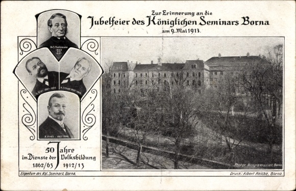 PC Borna in Saxony, Royal Seminar, 50th anniversary celebration in 1913