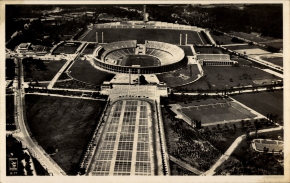 KP Berlin Charlottenburg Westend, Reichssportfeld, zdjęcie lotnicze