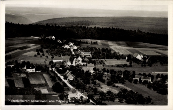 Postcard Kälberbronn Pfalzgrafenweiler in the Black Forest, aerial view of villas, landscape, airplane