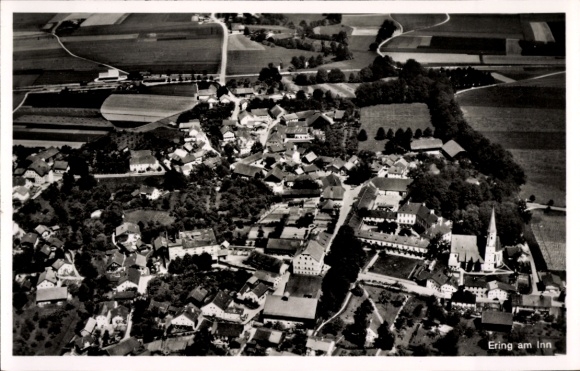 Ak Ering am Inn Niederbayern, Luftbild