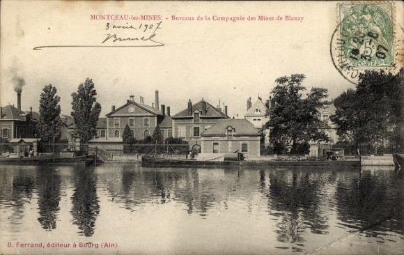 Ak Montceau les Mines Saône et Loire, Bureau de la Compagnie des Mines de Blanzy