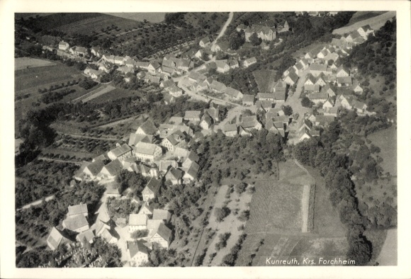 Ak Kunreuth in Oberfranken, Fliegeraufnahme