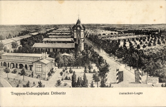 Postcard Döberitz in Havelland, military training area, barracks camp