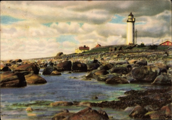 Postcard Lista Sørlandet Norway, Teilanischt, Lighthouse