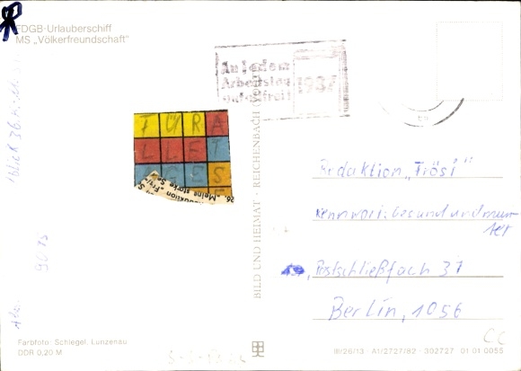 Statek wakacyjny KP FDGB MS Völkerfreundschaft