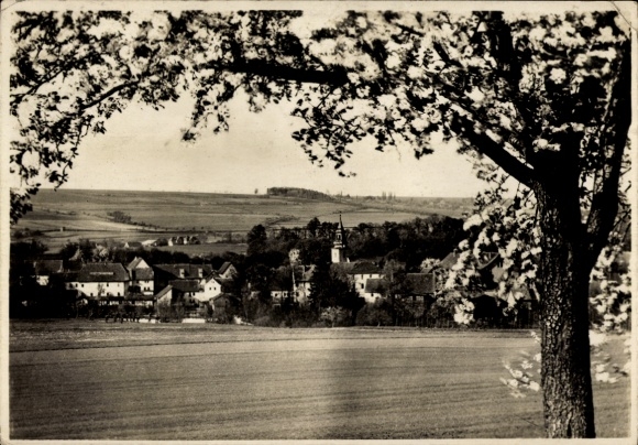 Ak Tiefurt Weimar in Thüringen, Schöne Landschaft, Kirche, Häuser, Bäume