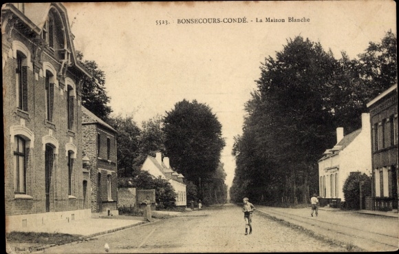 CPA Bon Secours Bonsecours Péruwelz Hainaut, La Maison Blanche