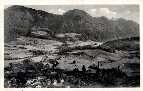Ruhpolding in Upper Bavaria, aerial photograph