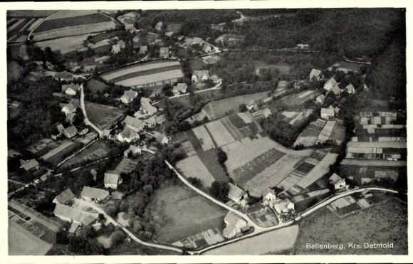 Postcard Bellenberg Horn Bad Meinberg am Teutoburger Wald, aerial photograph