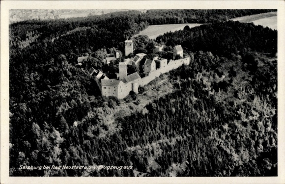 Postcard Bad Neustadt an der Saale Lower Franconia, Salzburg Castle