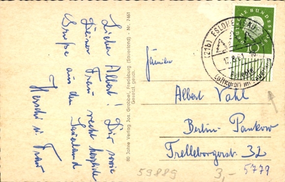 Postcard Eslohe in Sauerland, Panorama