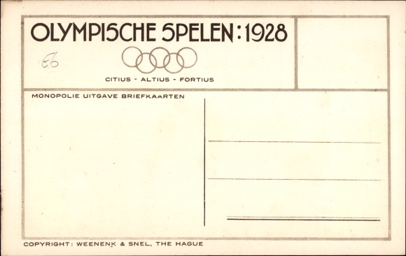 Postcard Olympia 1928, For the Argentinian Goal, Fußball