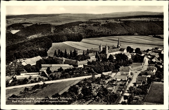 PC Steinfeld Kall in Eifel in North Rhine-Westphalia, aerial photo of the Salvatorian College H. Joseph