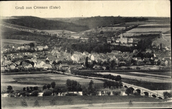 Ak Nickelsdorf Crossen an der Elster Thüringen, Gesamtansicht