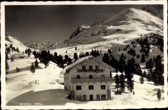 Ak Kühtal Österreich, Gasthof Kühtaler Schlössl, Schnee