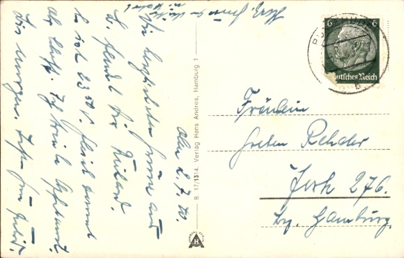 Postcard Buxtehude in Lower Saxony, West-Fleeth, Church