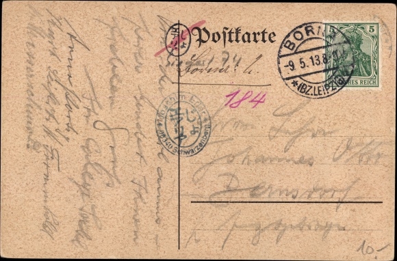 Postcard Borna in Sachsen, Royal Seminary, celebration of 50 years 1913