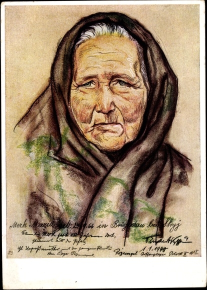Artist PC Engelhardt Kyffhäuser, Otto, from the great trek, farmer Maria Werk, VDA P 1 R 30 No. 10