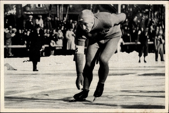 Zdjęcie z kolekcji Olympia 1936, norweski łyżwiarz szybki Ivar Ballangrud, portret