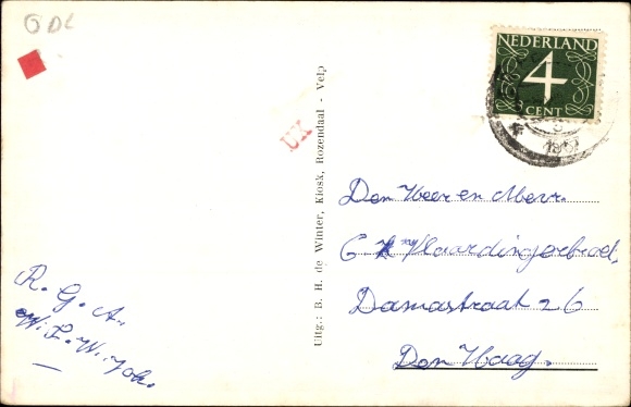 Postcard Roosendaal Rozendaal Gelderland The Netherlands, Bedriegertjes, Velp