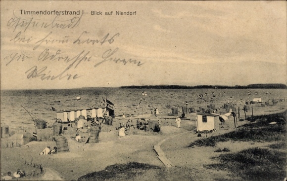 Postcard Ostseebad Niendorf Timmendorfer Strand, beach party