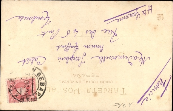 Postcard Dona Maria Cristina, Maria Christina of Austria, Queen of Spain