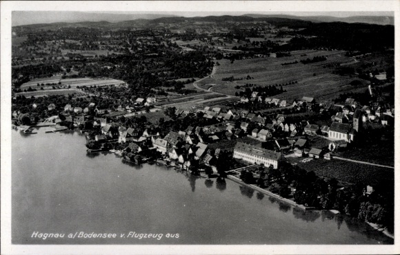 Ak Hagnau am Bodensee, Fliegeraufnahme