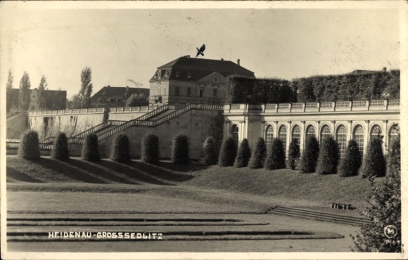 foto Ak Großsedlitz Heidenau in Saksen, kasteel met park