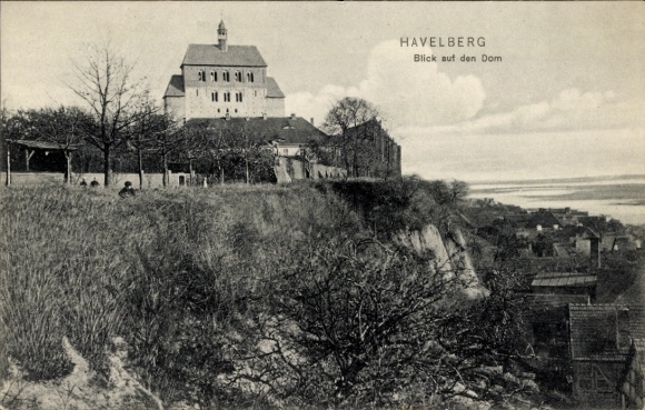 Postcard Havelberg in Saxony Anhalt, view of the cathedral