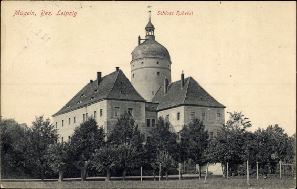 Postcard Mügeln (Leipzig district) Saxony, Ruhetal Castle