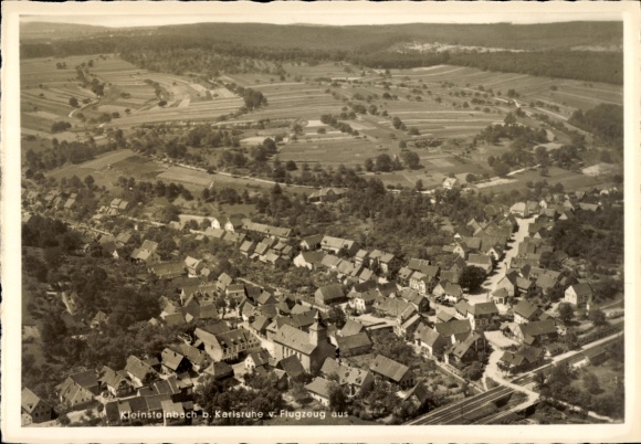 Postcard Kleinsteinbach Pfinztal am Kraichgau, aerial photograph