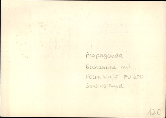 Postal stationery PC German airmail exhibition 1941, KdF collector groups, Focke Wulf Fw 200