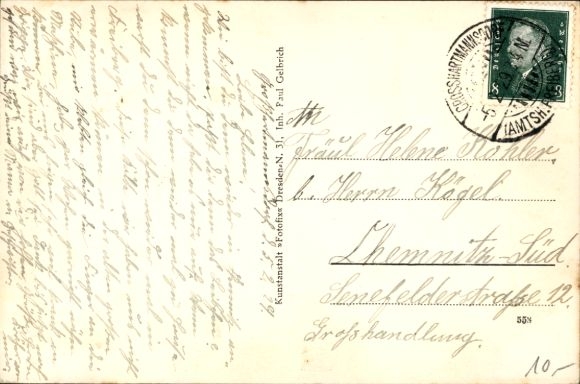 Ak Großhartmannsdorf in het Erzgebirge, pastorie, kerk, Timmelteich, apotheek, stadhuis