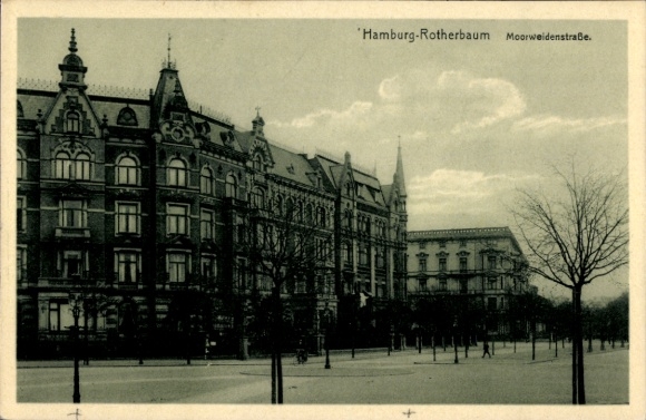 Postcard Hamburg Eimsbüttel Rotherbaum, Moorweidenstraße