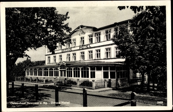 Postcard Thiessow on Rügen, Ostsee-Hotel