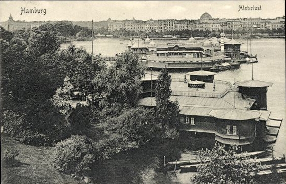 10 Ak, Hamburg, various views of the Alsterlust