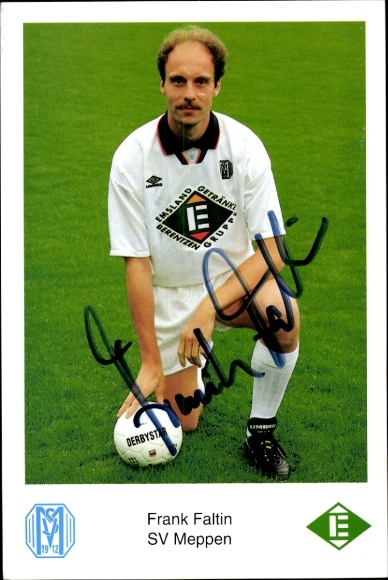 Autogrammkarte Fußballer Frank Faltin, SV Meppen, Autogramm