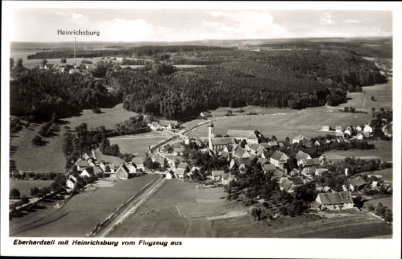 Ak Eberhardzell in Oberschwaben Württemberg, Luftaufnahme, Heinrichsburg