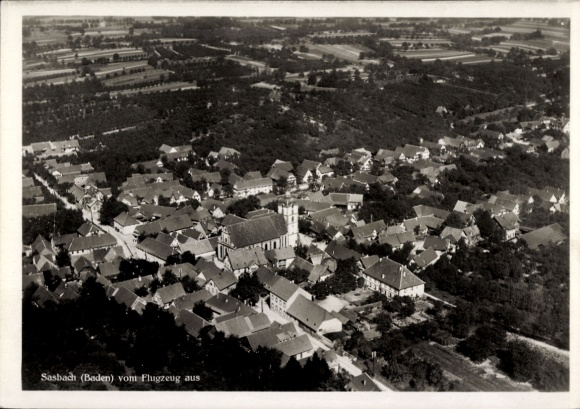 Ak Sasbach in de Ortenau, luchtfoto