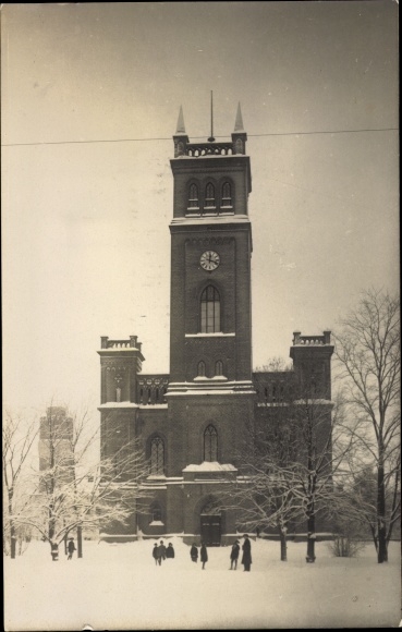 Photo Vaasa Wasa Finland, view of a building 1958, winter