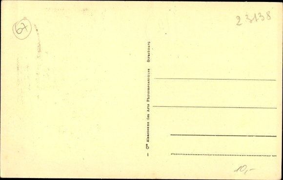 Postcard Strasbourg Straßburg Elsass Bas Rhin, Hotel Pension de la Croix Bleue, Faubourg National 24