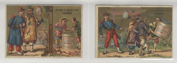 Liebig single images Sanguinetti 134 francesi nel touchino images a and b 1883