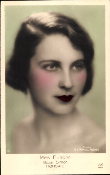 CPA Miss Europe, Bozsi Simon, Hongrie