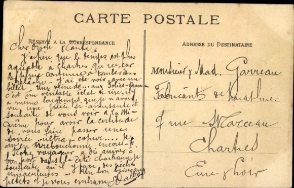 Postcard Demenagement de Loubet, caricature